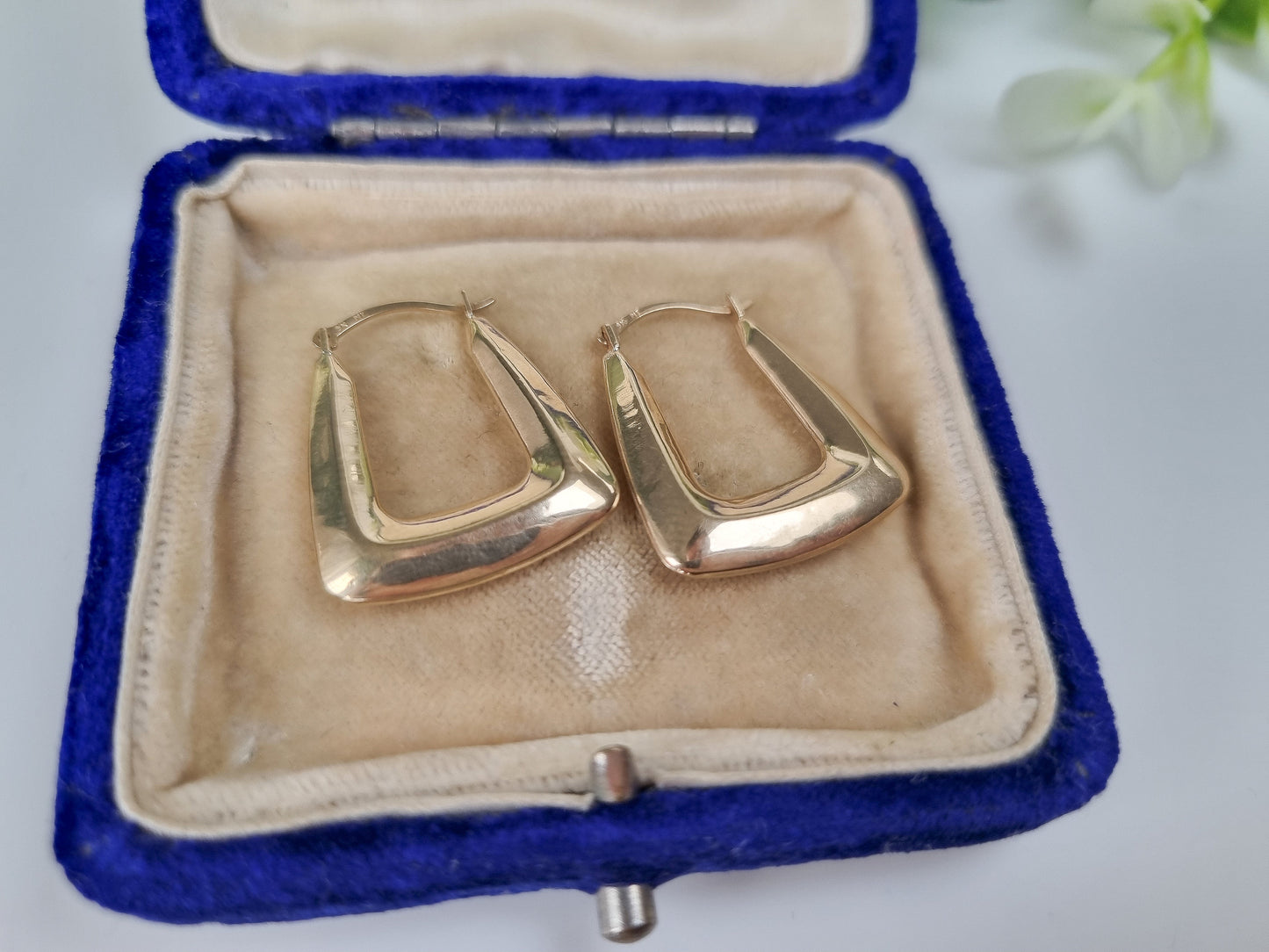 Vintage 9ct Gold Handbag Hoop Earrings