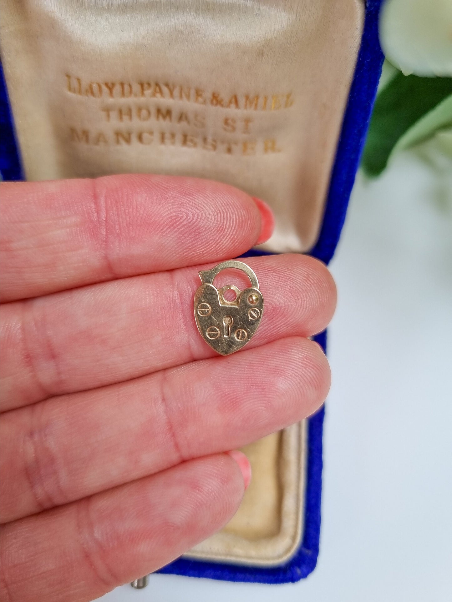Mini Vintage 9ct Gold Heart Padlock