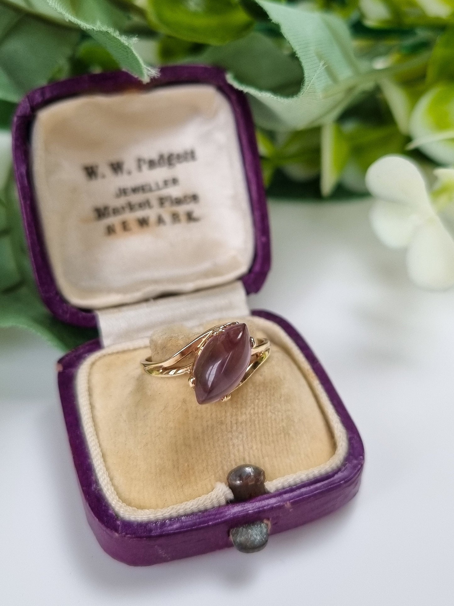 Vintage 10ct Yellow Gold Amethyst Cocktail Ring
