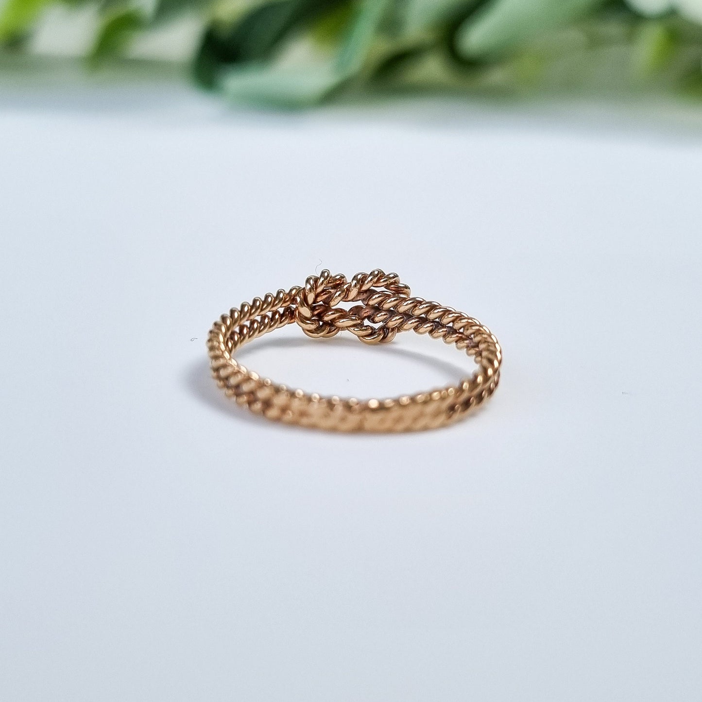 Vintage 9ct Yellow Gold Rope Knot Ring